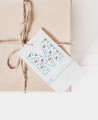 Étiquettes rectangulaires pour les détails du baptême initial du ciel