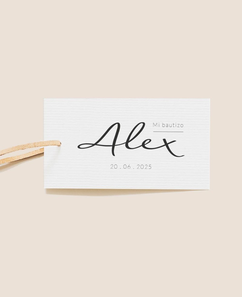 Decorative label for baptism gifts with flowers Decorative label for baptism gifts with flowers