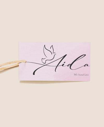 Étiquette décorative pour les roses de cadeaux de baptême