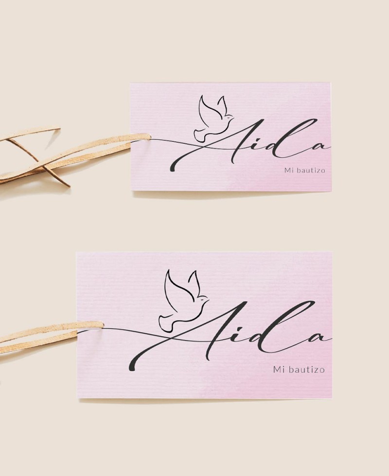 Sizes rectangular baptism labels girl pink Sizes rectangular baptism labels girl pink