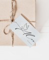 Étiquettes rectangulaires pour détails de baptême bleu aquarelle