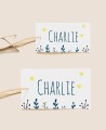 Etiquettes rectangulaires tailles baptême océan