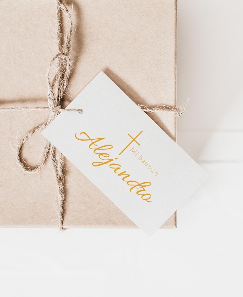 Rectangular labels for traditional cross baptism details Rectangular labels for traditional cross baptism details
