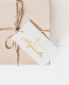 Étiquettes rectangulaires pour les détails du baptême traditionnel en croix