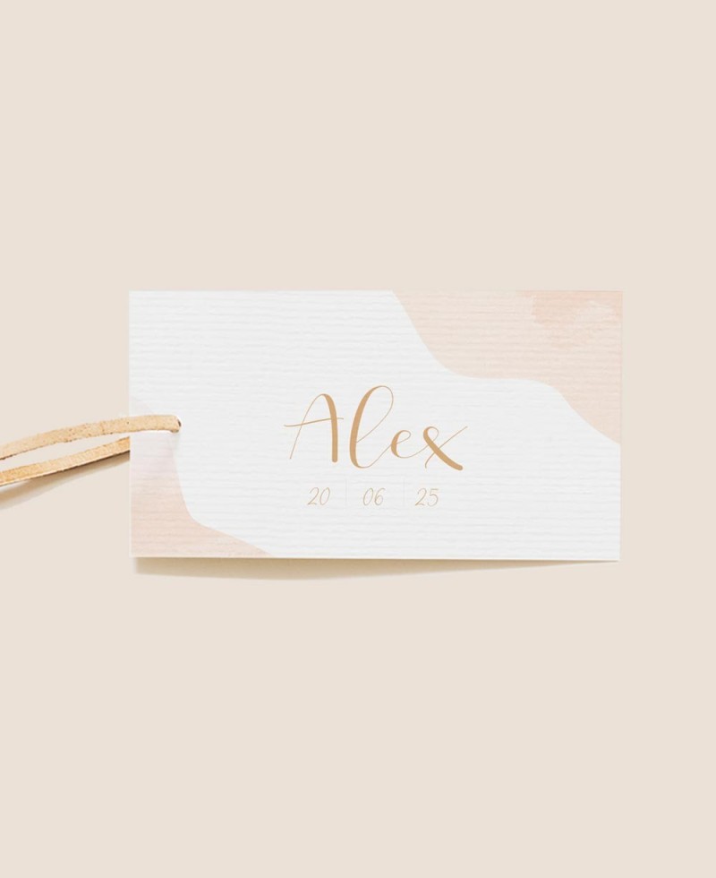 Étiquette décorative pour cadeaux de baptême aquarelle classique Étiquette décorative pour cadeaux de baptême aquarelle classique