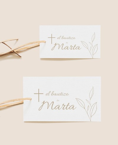 Sizes rectangular labels baptism classic olive tree