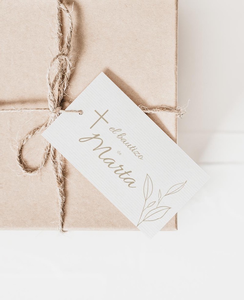 Rectangular labels for botanical classic christening details Rectangular labels for botanical classic christening details