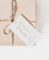 Étiquettes rectangulaires pour les détails de baptême classiques botaniques