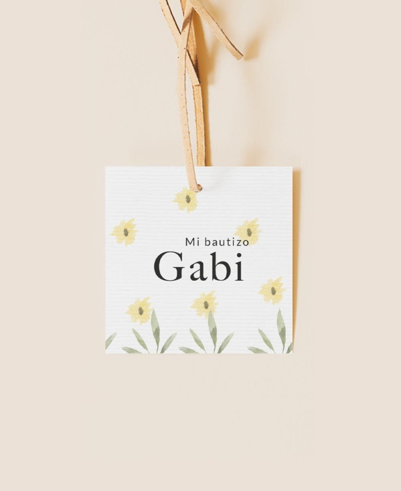 Label for baptism details forest animals