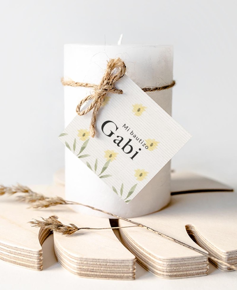 Etiquetas para regalos de bautizo animales bosque
