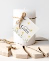 Etiquetas para regalos de bautizo animales bosque