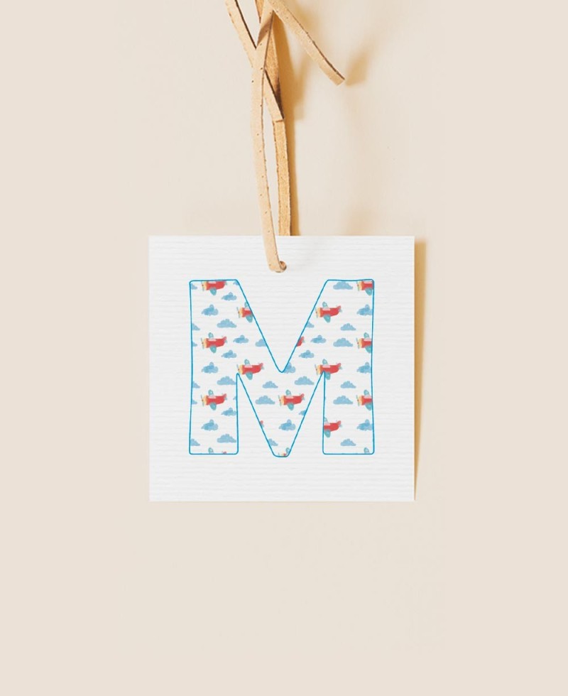 Label for initial christening details clouds