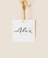 Label for baptism details daisies