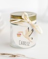 Etiquetas circulares para regalos de bautizo cigüeña