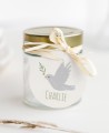 Étiquettes circulaires pour les cadeaux de baptême botanique olivier