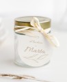 Étiquettes circulaires pour cadeaux de baptême botanique classique