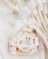 Round stickers for animal baptisms stork
