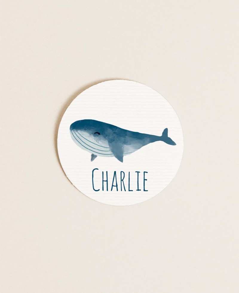 Round labels for baptism details marine ocean Round labels for baptism details marine ocean