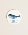 Round labels for baptism details marine ocean
