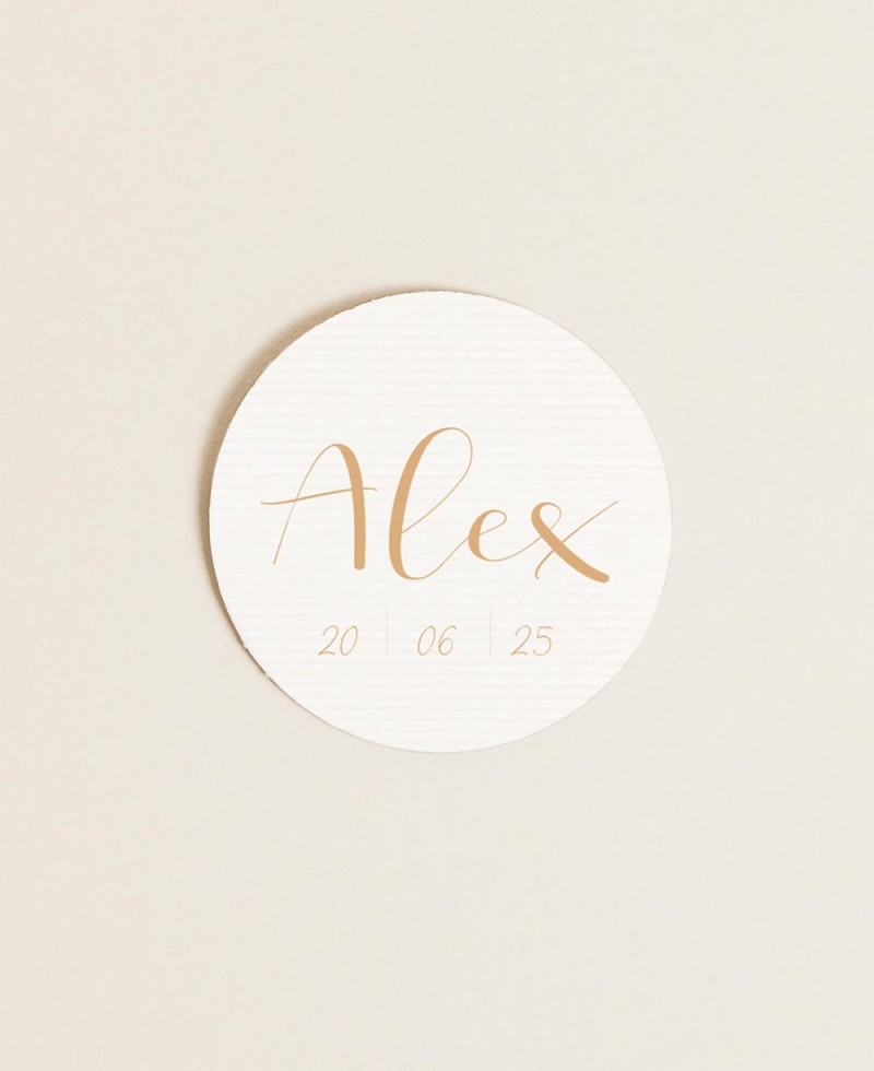 Round labels for baptism details classic watercolor Round labels for baptism details classic watercolor
