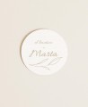 Round labels for olive baptism details