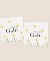 Adesivos quadrados para batismos animais floresta