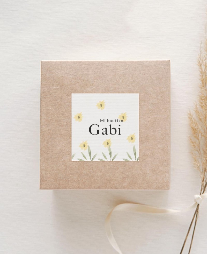 Adesivos para presentes de batismo flores de campo Adesivos para presentes de batismo flores de campo