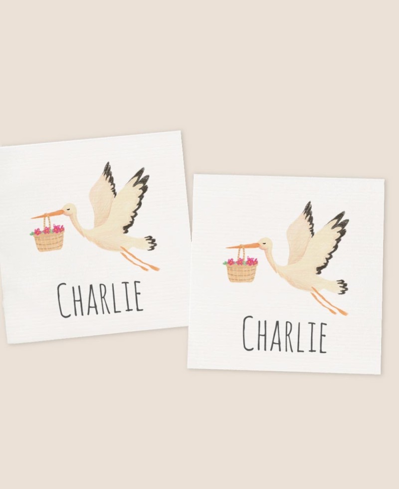 Square stickers for sky stork baptisms Square stickers for sky stork baptisms