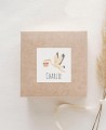 Autocollants pour cadeaux de baptême cigogne