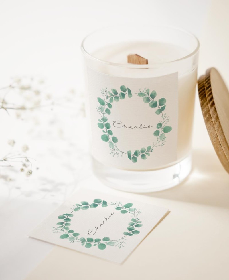 Stickers for eucalyptus botanical baptism details Stickers for eucalyptus botanical baptism details