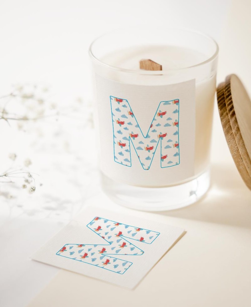 Stickers for initial christening details clouds Stickers for initial christening details clouds