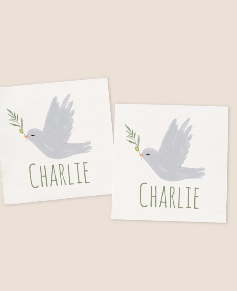 Square stickers for olive pigeon baptisms Square stickers for olive pigeon baptisms
