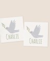 Square stickers for olive pigeon baptisms