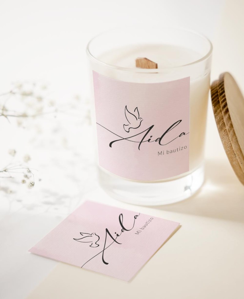 Autocollants pour détails de baptême en rose aquarelle Autocollants pour détails de baptême en rose aquarelle