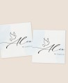 Square stickers for pigeon baptisms boy