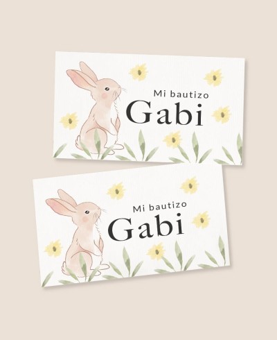 Stickers rectangulaires pour baptême cadeaux animaux forêt