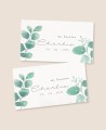 Stickers rectangulaires pour cadeaux de baptême eucalyptus