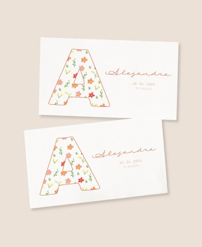 Adhesivos-rectangulares para regalos de bautizo inicial flores