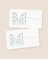 Adhesivos rectangulares para regalos de bautizo inicial nubes avión