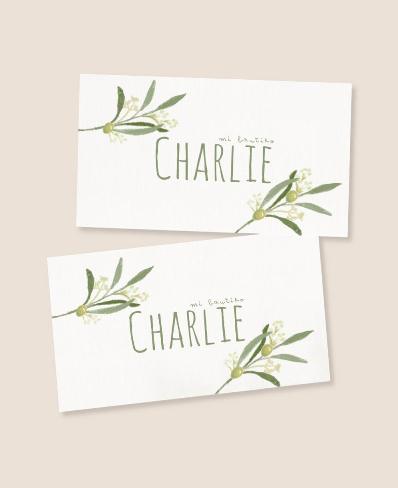 Rectangular stickers for botanical baptism gifts olive tree Rectangular stickers for botanical baptism gifts olive tree