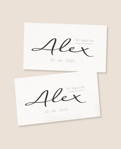 Autocollants rectangulaires pour cadeaux de baptême avec des fleurs typographiques