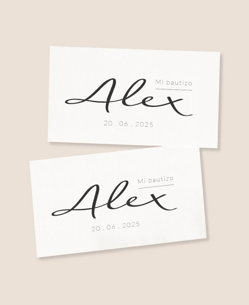 Rechteckige Aufkleber für Taufgeschenke mit typografischen Blumen Rechteckige Aufkleber für Taufgeschenke mit typografischen Blumen
