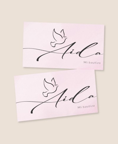 Rechteckige Aufkleber für Taufgeschenke Aquarell Mädchen