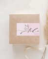 Pegatinas rectangulares para detalles de bautizos acuarela rosa