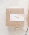 Rectangular stickers for baptism details classic watercolor