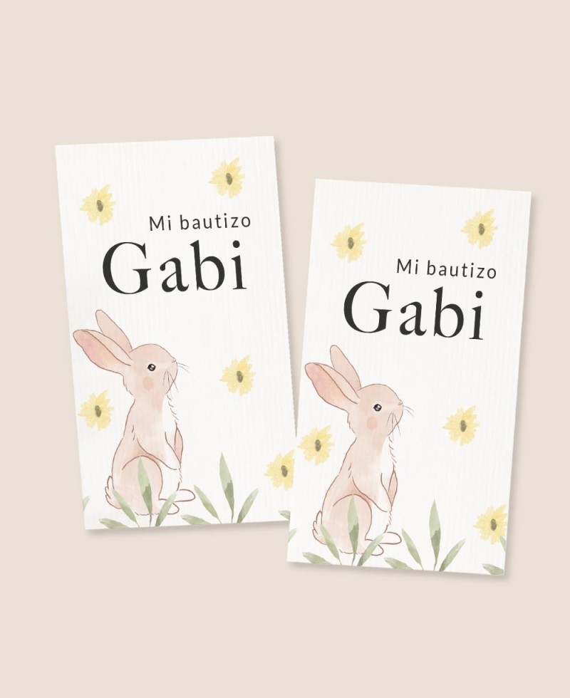 Autocollants rectangulaires pour les cadeaux de baptême animaux de terrain Autocollants rectangulaires pour les cadeaux de baptême animaux de terrain