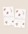 Adhesivos rectangulares para regalos de bautizo otoño campo