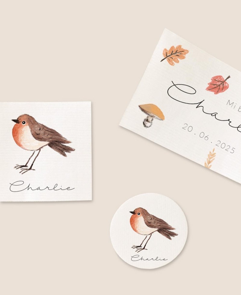 Formats autocollants pour l’automne oiseau baptême détails Formats autocollants pour l’automne oiseau baptême détails