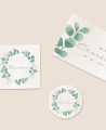 Formats d’autocollants pour les détails du baptême botanique de l’eucalyptus