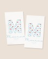 Adhesivos rectangulares para regalos de bautizo nubes